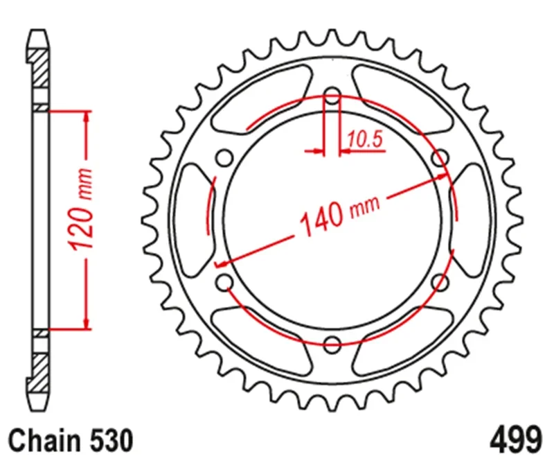 Задняя звездочка мотоцикла 530 для Kawasaki ZZR600 ZZ-R 600 ZX600 Ninja ZX-6 90-04 VN800 Drifter 95-06 Vulcan 97-05