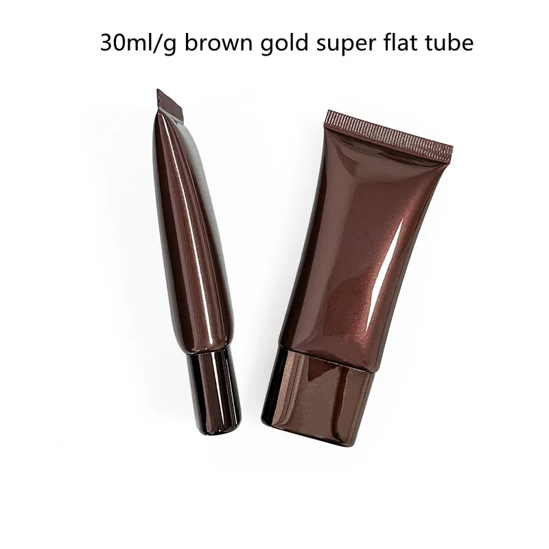 

10-100pcs Empty 30ml/g Soft Tube Brown Gold Bottle Squeeze Hose Foundation Lotion Eye Cream BB Cream Serum Cosmetic Container