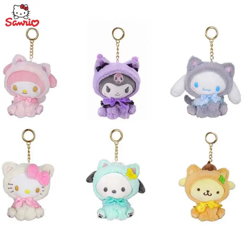 

Sanrio плюшевая подвеска Kawaii Kuromi Cinnamoroll Hellokitty моя мелодия Pom пурин понравико Kawaii кошка серия плюшевый брелок подарок