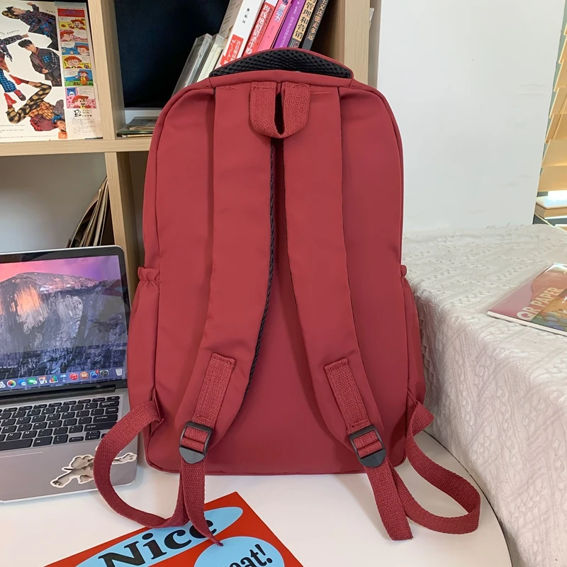 Est Kawaii 100% Waterproof Nylon Transparent PVC Flap Pocket Women School Backpack Girls Schoolbag Casual Bolsa Mochila Bags