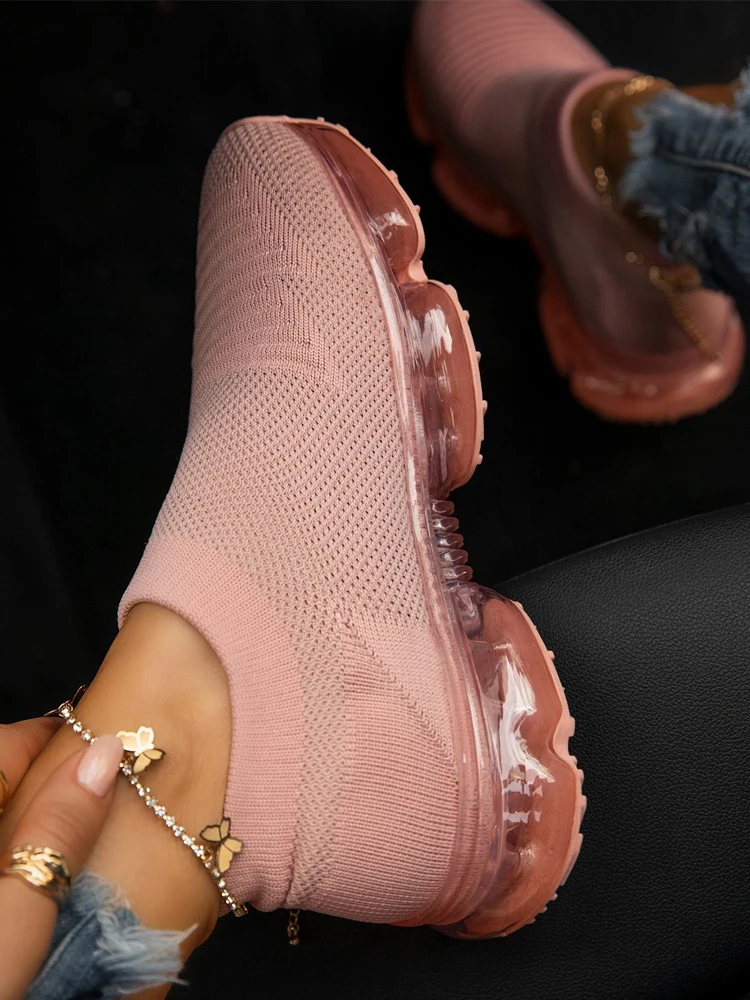 

Women Vulcanized Shoes Flats Running Shoes Platform Female Light Cozy Sneakers Casual Breathable Mesh Shoes for Women 2022