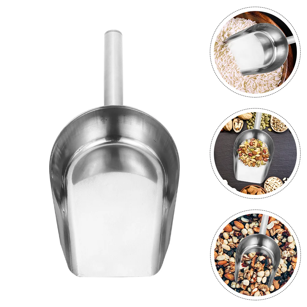 

Ice Cube Practical Food Stainless Steel Scoop for Ice Bucket