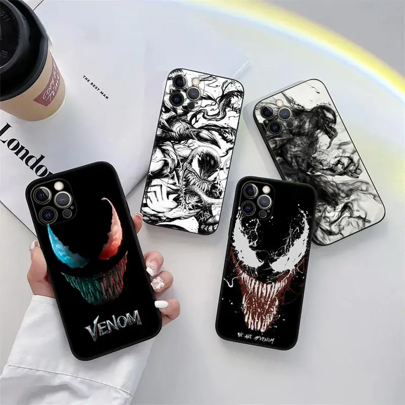 Фото Чехол для телефона Marvel Black VENOM для Honor 600 Lite 400 Pro X9D X8D X7D X6D X9B X8B X7B X9C X9A X5C Y7 Y9 2019 Magic 6 7 Lite №1