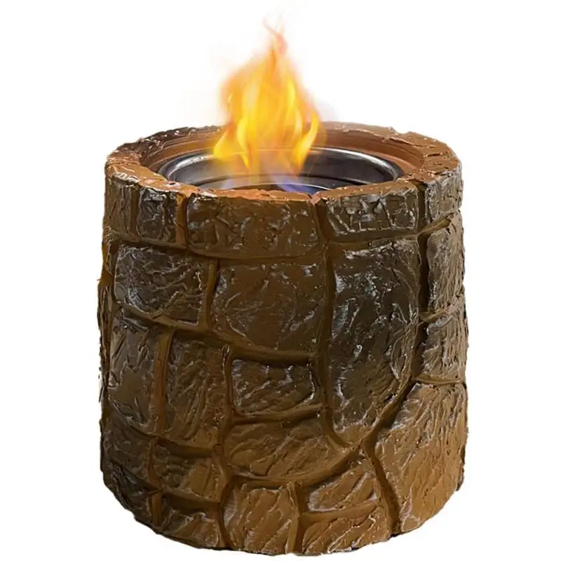 

Fireplace Indoor Round Fire Concrete Tabletop Fire Pit Tabletop Fire Pit Rubbing Fireplace Firepit Indoor Outdoor Smokeless
