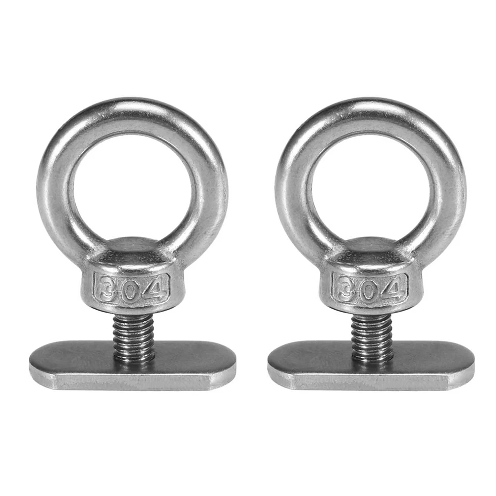 

2Pack Kayak Track Mount Tie Down Eyelet for Bungee Cord Rope Rowing Boat Stainless Steel Kayak Eyelet Rail Accessories