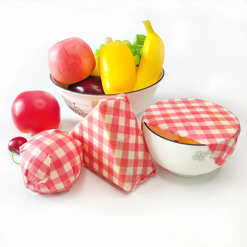 

3pcs Zero Waste Reusable Storage Wrap Sustainable Organic Sandwich & Cheese Food Wrapping Paper Plastic Free Beeswax Food Wrap