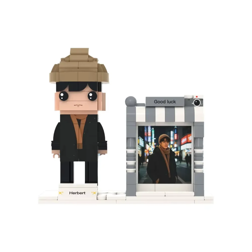 Подставка для ручек My Custom Brickfigures: конструктор из кирпичиков, мини-фигурка на заказ, персонализированный портрет, игрушка DIY с дисплеем для фото (art.: 3920da727e367) - 3920da727e367