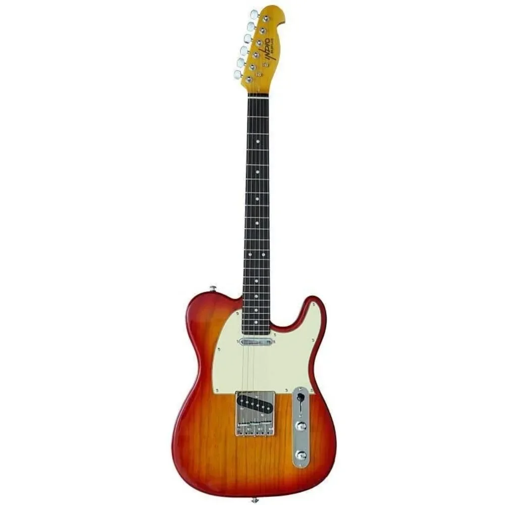 

Indo Series 6 String Ash-Body Electric Guitar Right Cherry Red Burst (610292) Free Shipping Instrument Musical