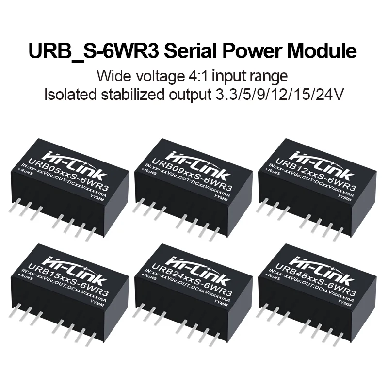 Фото URB2405S-6WR3 URB2424S/03S/09S/12S/15S-6WR3 Изолированный модуль питания постоянного тока от 24 В до 3,3 В/9 В/12 В/15 В/24 В/5 В постоянного тока №4