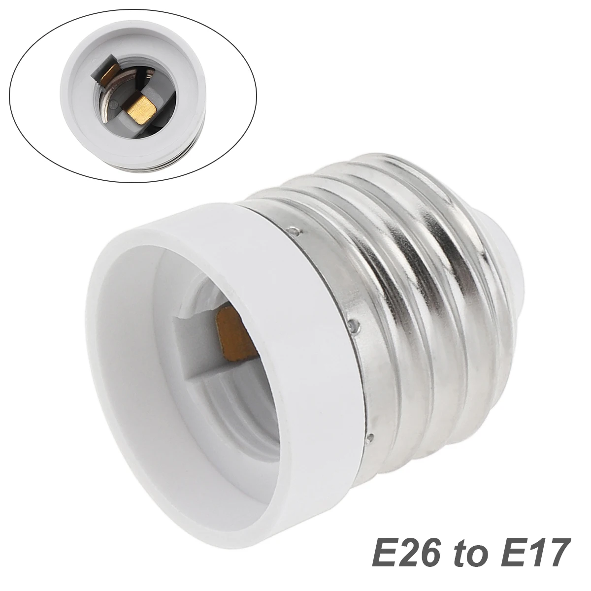 

E26 E27 to E17 Socket Adapter Standard Medium Screw to Intermediate Screw E17 Light Bulbs Socket Adapters Lighting Accessories