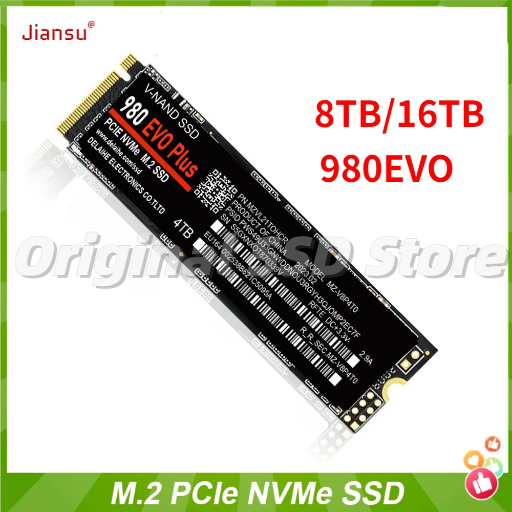 

2023 New High Speed 4TB Internal NVMe M.2 Sata Original SSD 2TB 980EVO 1TB Solid State Hard Drive for Laptop/Desktop/mac/ps4/ps5