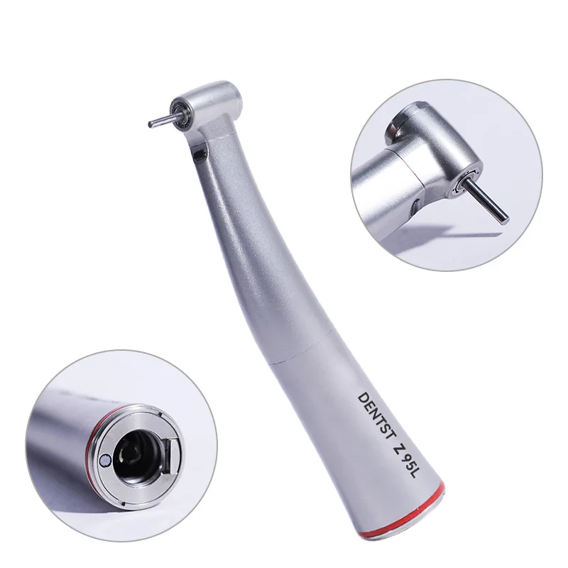 

Z95L Dentistry Micromotor Against Contra Angle Handpiece 1:5 Increasing Speed Mini Head Optic Fiber Red Ring Handpiece