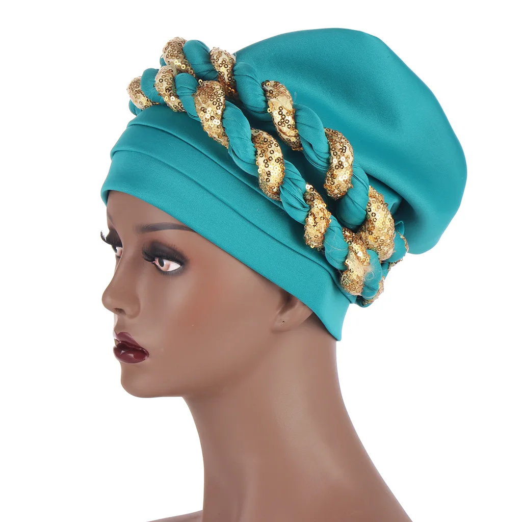 

Women Inner Caps Braided Muslim Hijab Bandanas Comfort Fashion Turban Hat Colorful Cross Chemo Hats Head Wrap Wearing Turbante