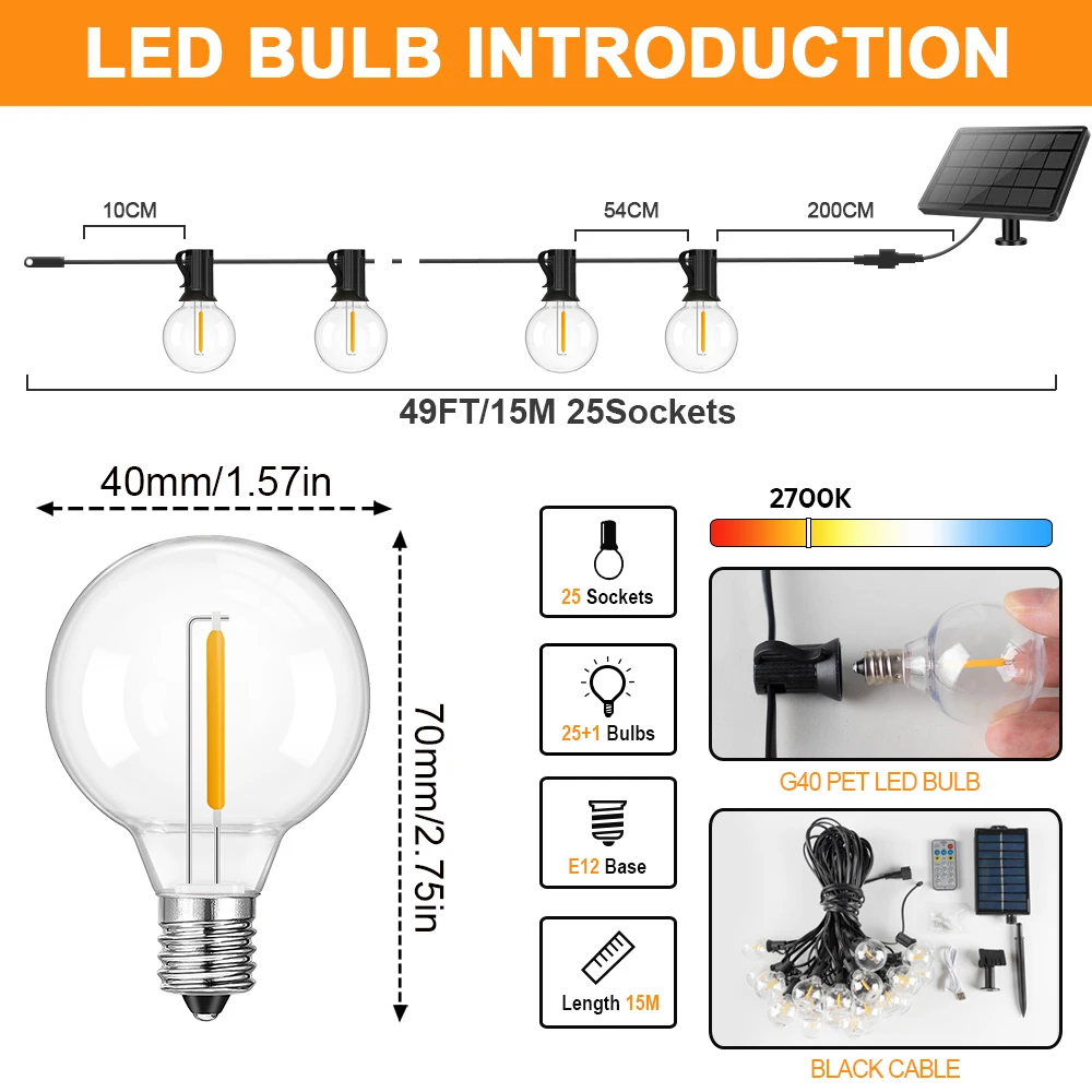 

Солнечные гирлянды GANRILAND G40