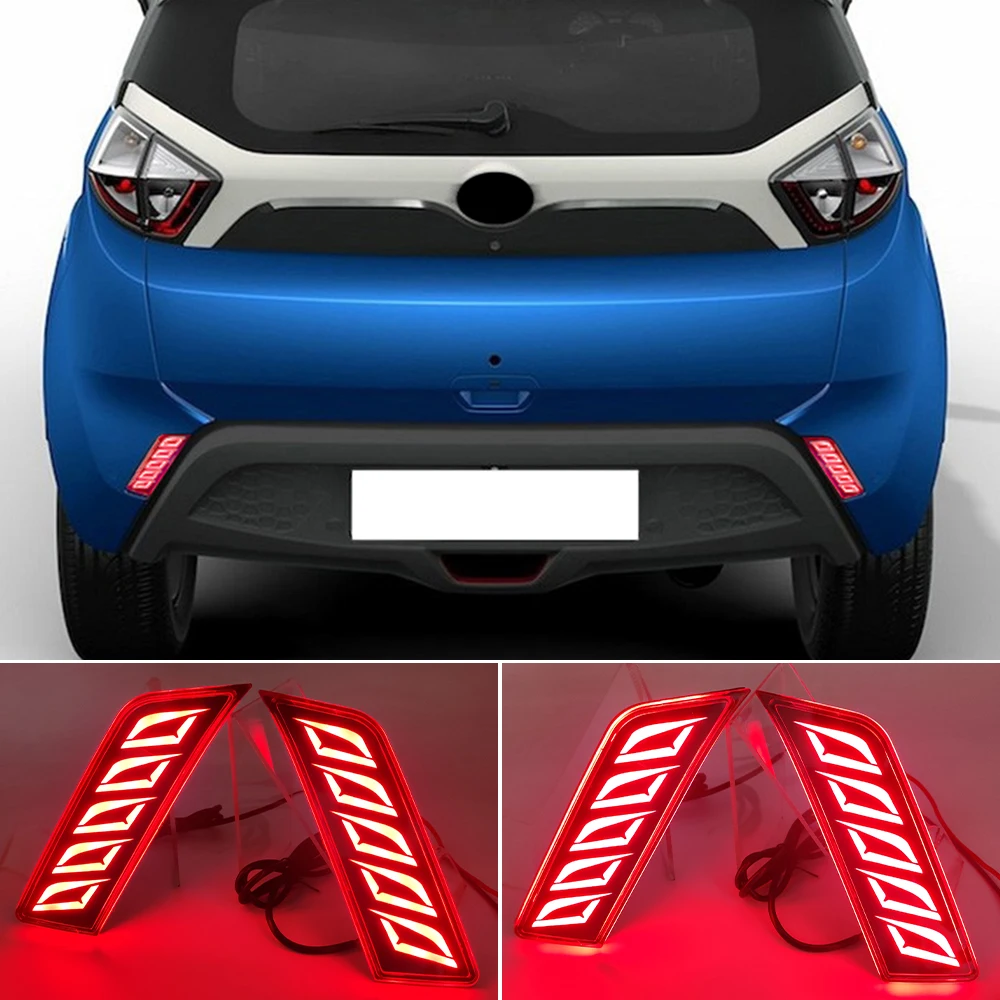 Хороший 2 шт. для TATA Nexon 2016-2021 светодиодный отражатель задний противотуманный