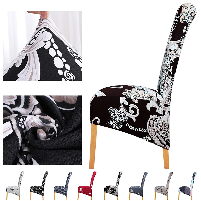 Размер XL чехлы для стульев растягивающиеся длинные задние большие домашних