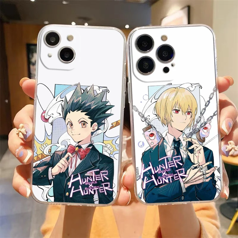 

Anime Hunter X Hunter Transparent Phone Case For iPhone 15 14 13 12 Mini 11 Pro Max XS X XR 7 8 Plus Shockproof Silicone Cover