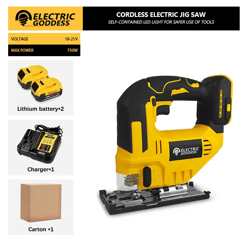 

Аккумуляторный лобзик ELECTRIC GODDESS для аккумулятора Dewalt 20В