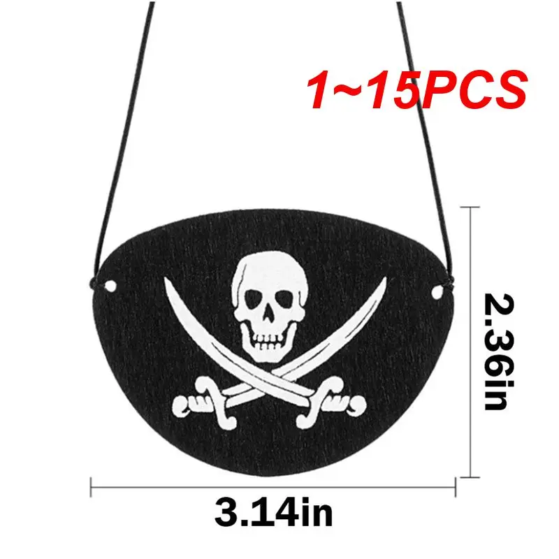 

1~15PCS Pirate Blindfold Interesting Cosplay Props Wholesale Price High Quality Material Unique Design Black Skull Eyepatch