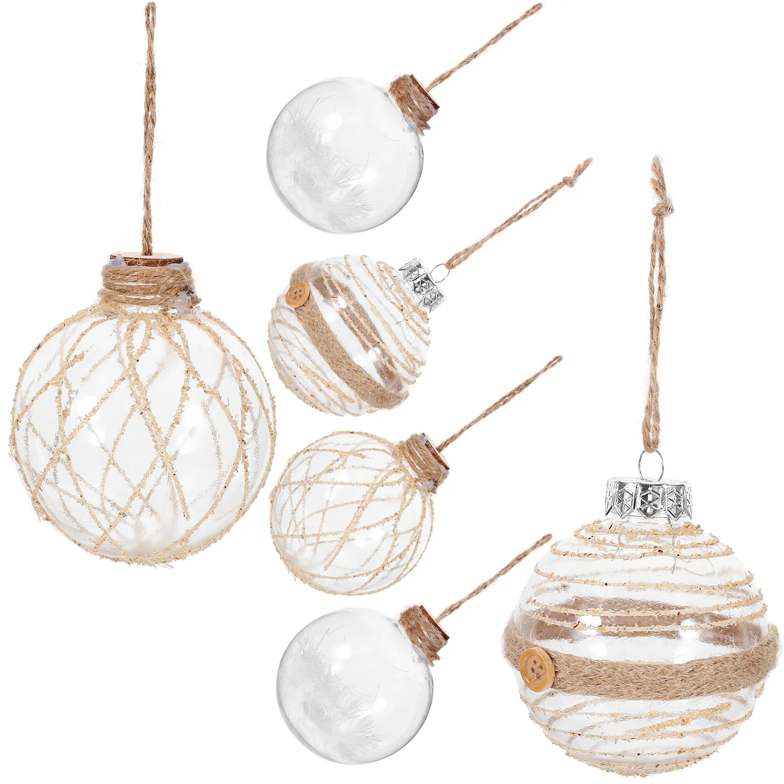 

6 Pcs Christmas Decoration Ball Trees Xmas Hanging Balls Party Ornaments The Pet Pendant