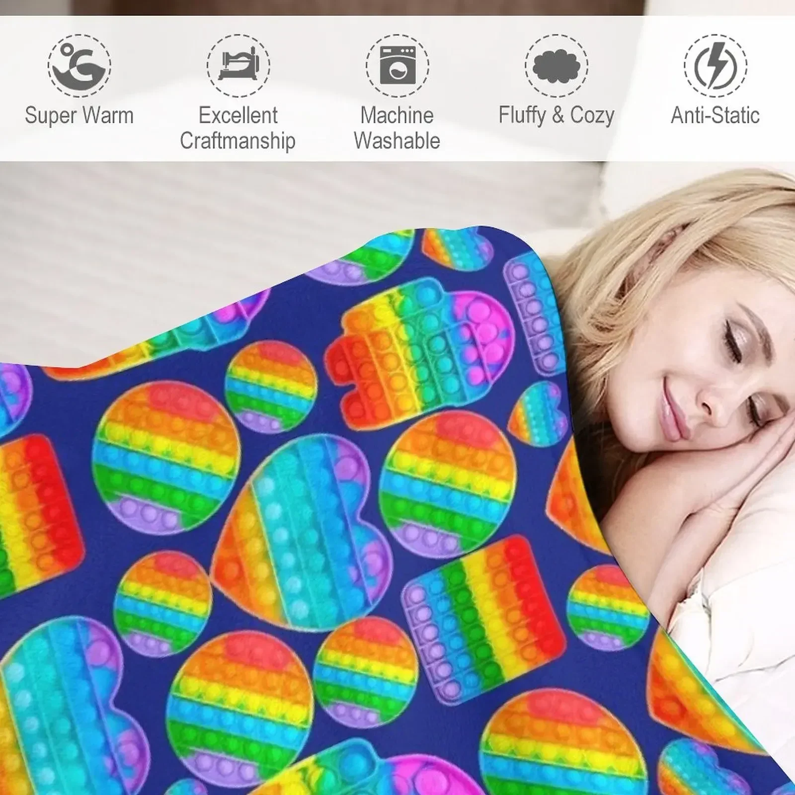 Popit антистрессовая система плед одеяло летнее постельное белье аниме мягкие