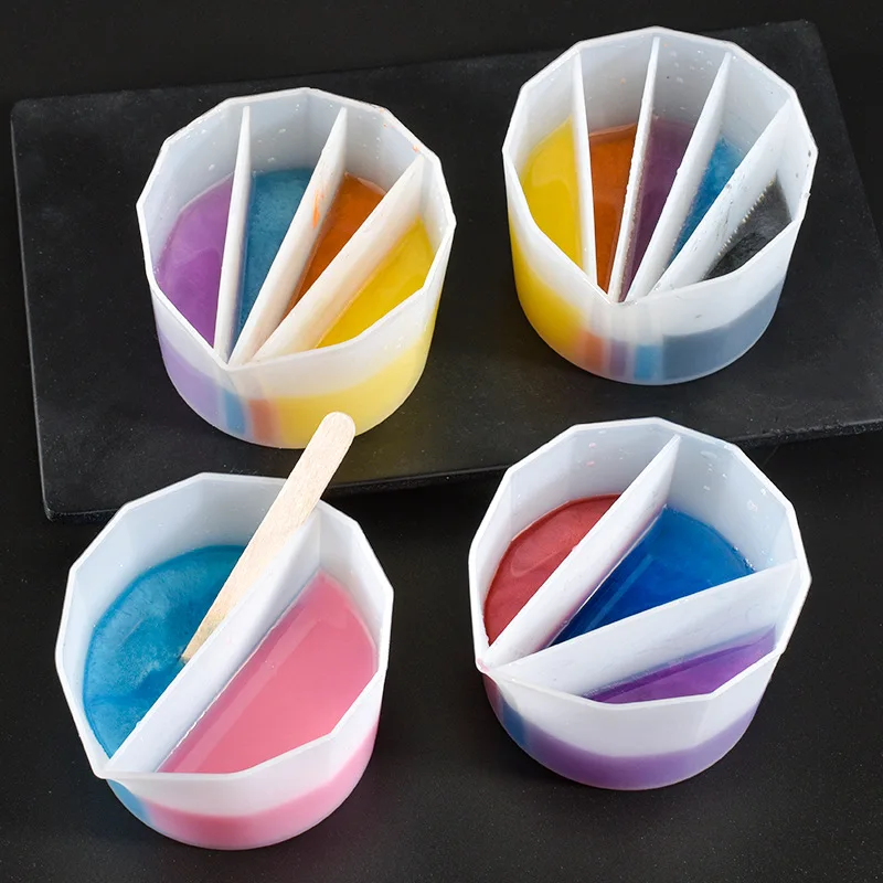 

Diy Crystal Drop Glue Silicone Color Cup Mixed Color Matching Cup Silicone Mold Diy Candle Kit Resin Art Supplies