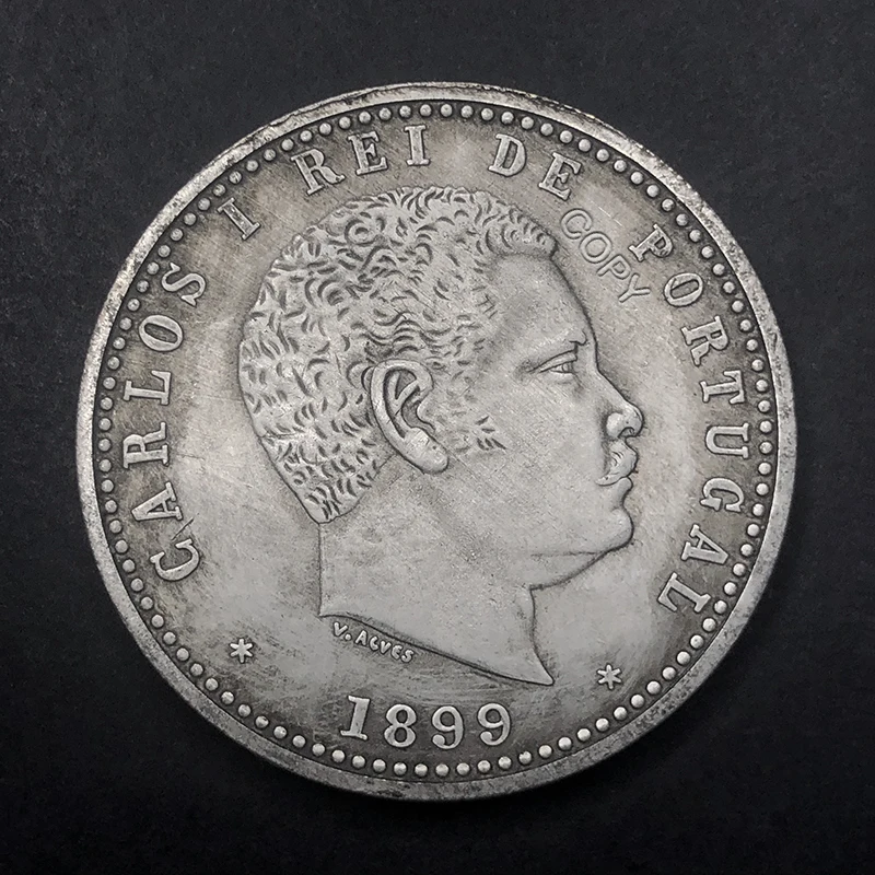

Коллекция 1899 года, Португалия, Карлос I, памятная монета 1000 года, копирование, старые деньги, сувенир, домашний декор