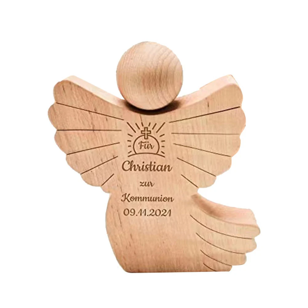 

Деревянная резная Статуэтка ангела для мальчиков, скульптуры, украшения, статуэтка с резьбой, украшение для дома, офиса, комнаты, стола, реме...