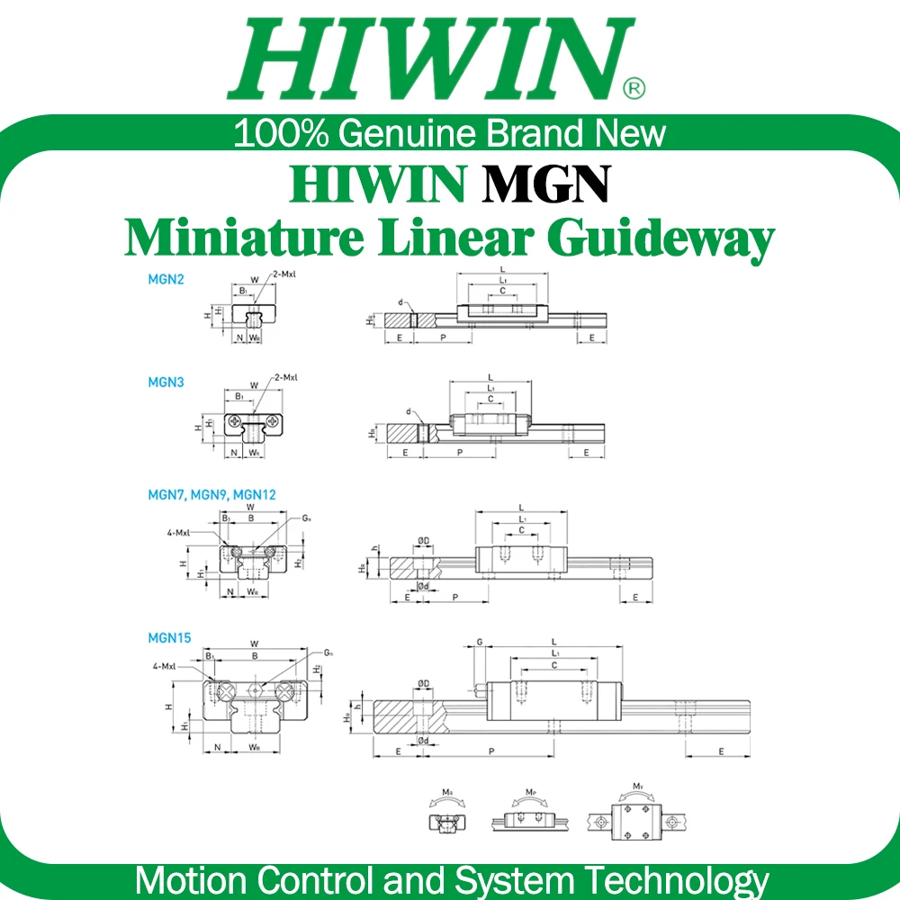 Фото HIWIN MGN12 Voron Z0 Z1 Попередняя нагрузка HIWIN MGN12H Линейная направляющая Rail 200 300 350 400 450 500 мм Блок каретки 3D-принтер Voron Новый №3