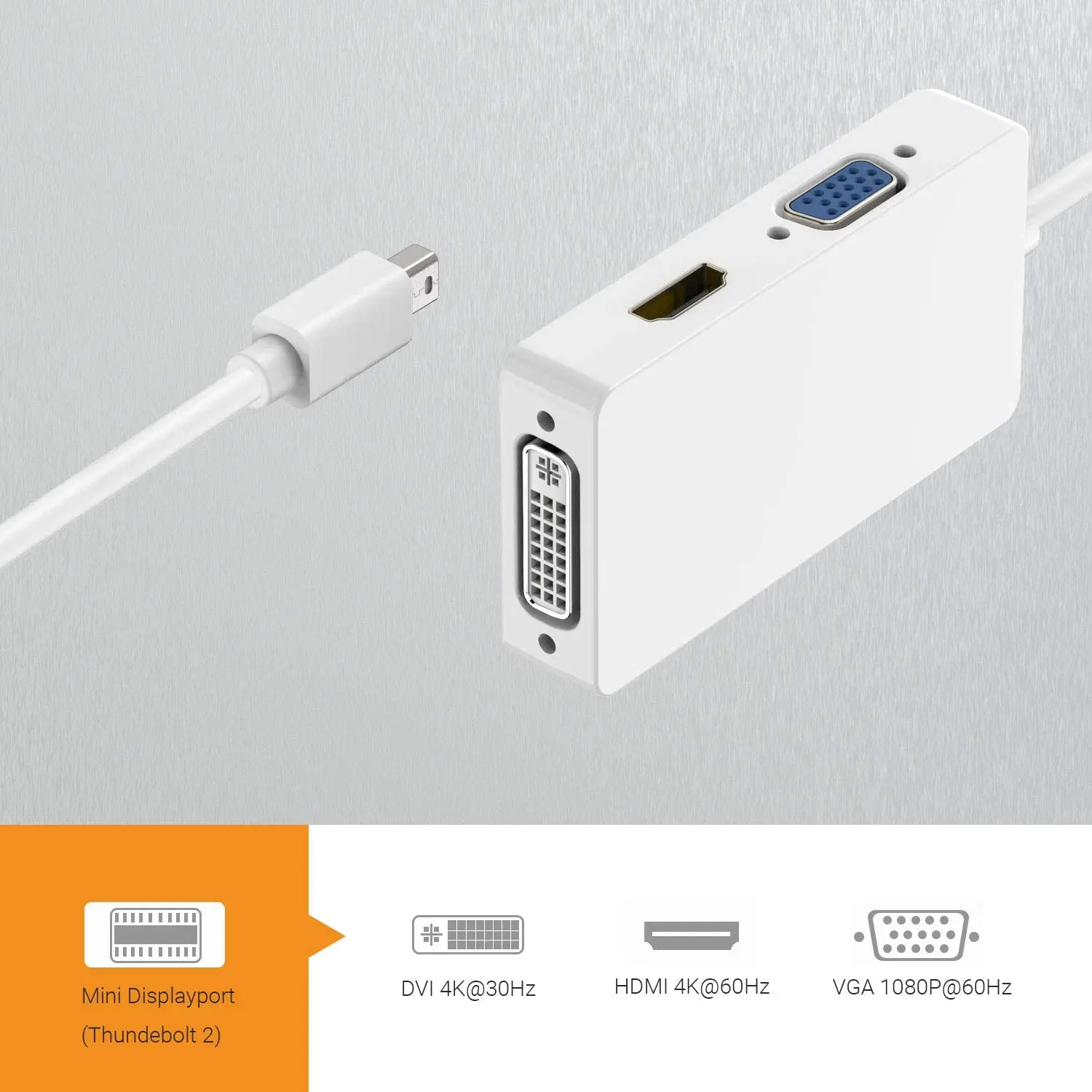 Адаптер Mini DisplayPort на HDMI-совместимый адаптер VGA DVI концентратор Thunderbolt HD VAG