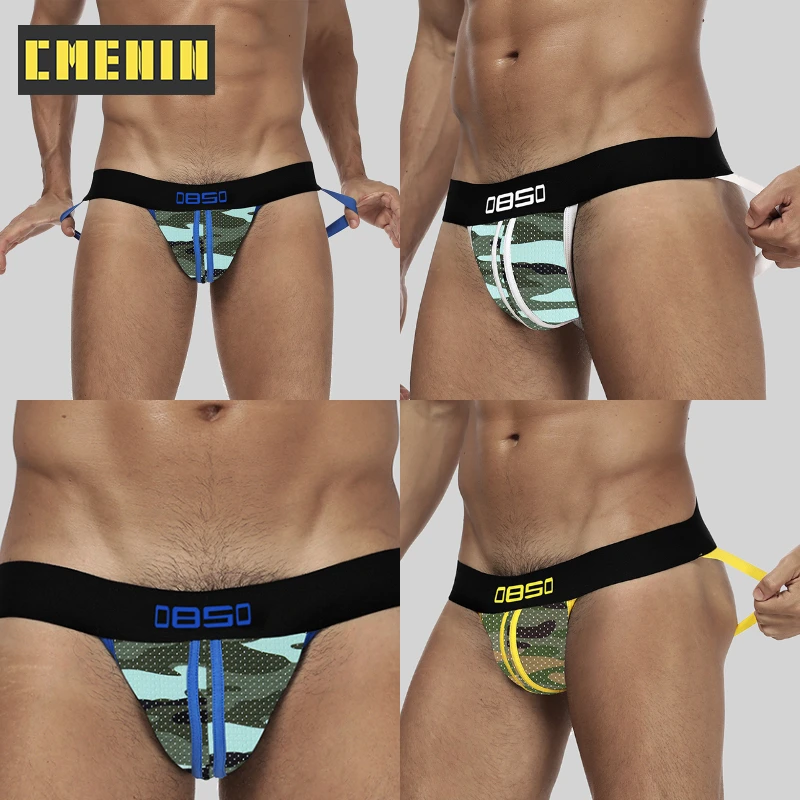 

4Pcs Breathable Gay Sexy Men Underwear Jockstrap Panties Sissy Cotton Stringi Men's Thong And G String Man Underpants Cueca