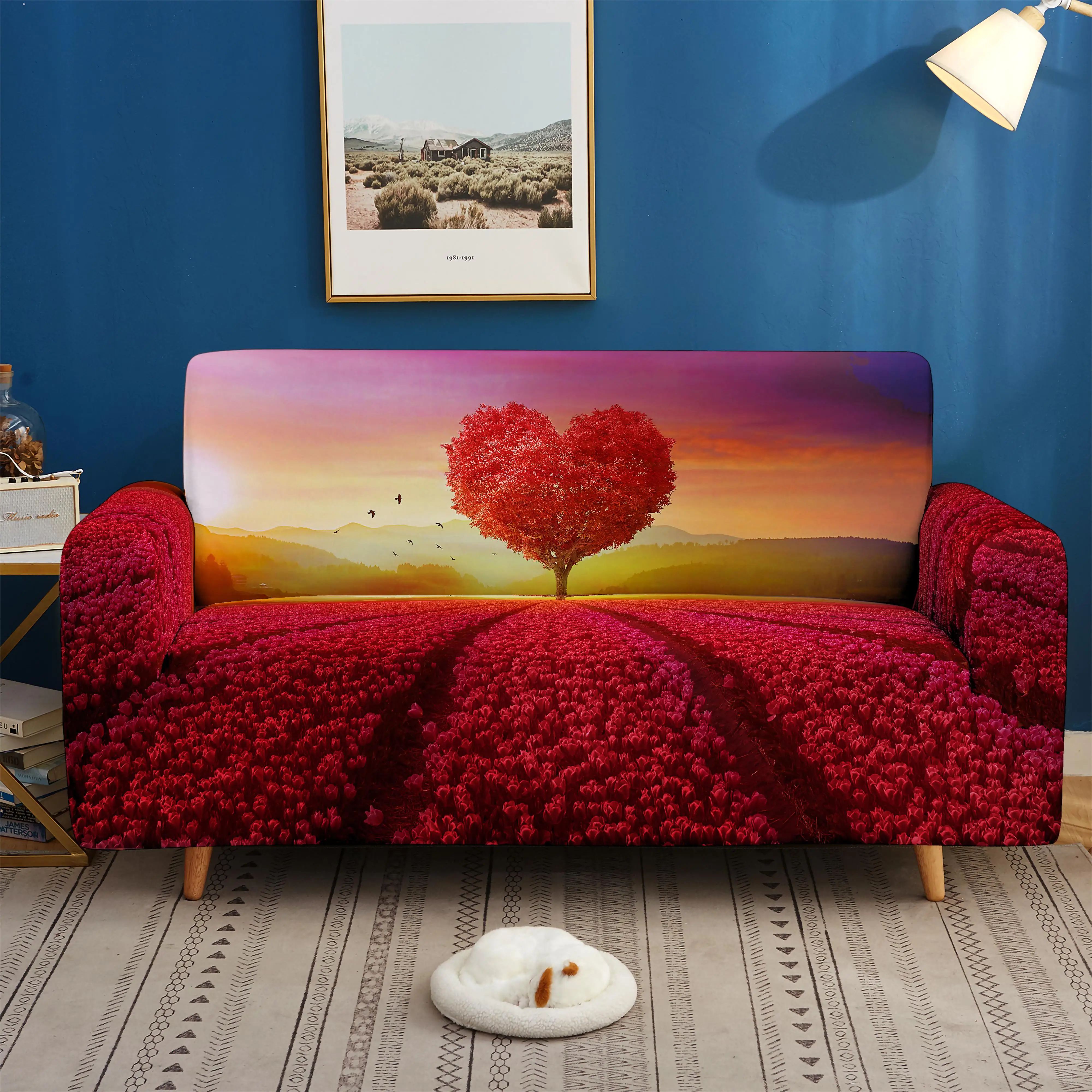 Чехол для дивана Red Love Tree 3D Beauty 1/2/3/4 эластичный чехол полноразмерный гостиной с