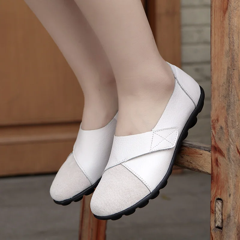 Женские туфли 2022 бриллиантовые женские мягкие из натуральной кожи на плоской