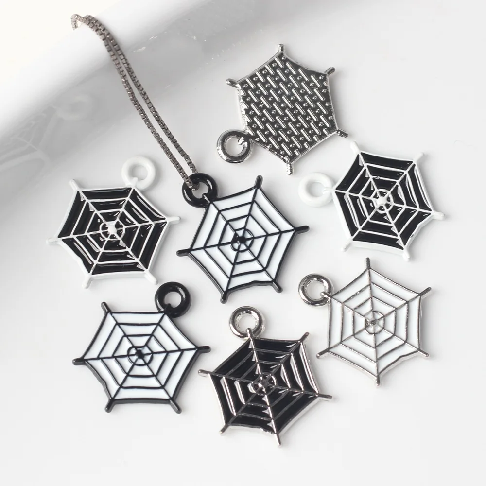 10 шт. милые сплавы в форме паутины ручная работа DIY фурнитура браслеты серьги