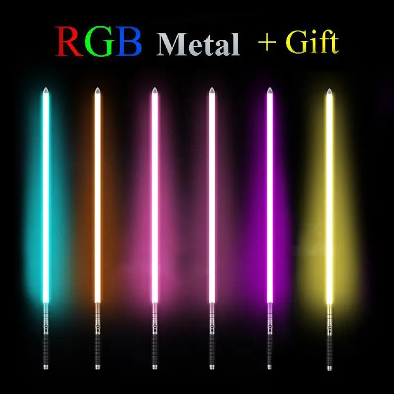 Rgb световой меч Оби Ван самурайский джедай Дуэль лезвие Металлическая рукоятка