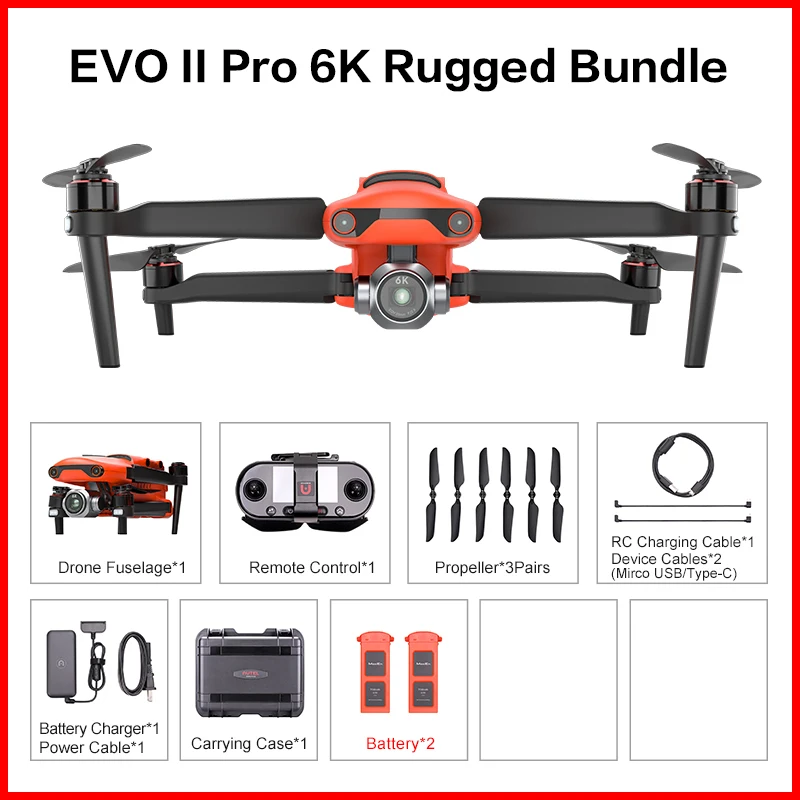 

Autel Robotics EVO 2 II Pro 8K 6K RC Drone 40min Flight Time Quadcopter With Camera 60fps Ultra HD Video Photos Storage Bag Sets