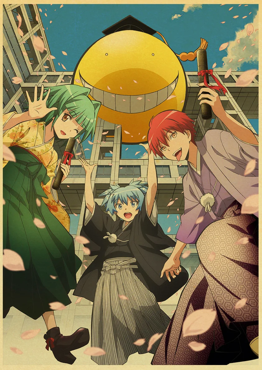 

Japanese Anime Assassination Classroom poster and print wall art canvas Pictures Painting aesthetic room decor Cuadros