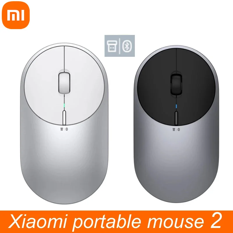 

Xiaomi Wireless Mouse Portable Bluetooth 4.0 Aluminium Alloy ABS Material Gaming Mouse RF 2.4GHz Dual Mode Connect Mi 1200DPI