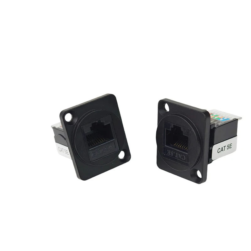 1 шт. D-образный разъем RJ45 CAT5E CAT6 CAT6A для монтажа на панель, экранированныйнеэкранированный сетевой разъем для стойки, шкафа или настенной панели. (art.: 3920dcff72486) - 3920dcff72486