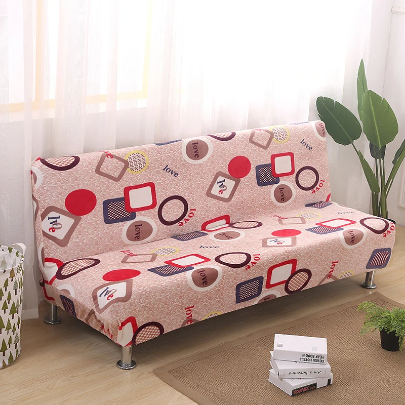 

Thicken Armless Sofa Cover Velvet Elastic Printed All-inclusive Living Room Sofa Cover Dustproof Coussin Home Textile 50