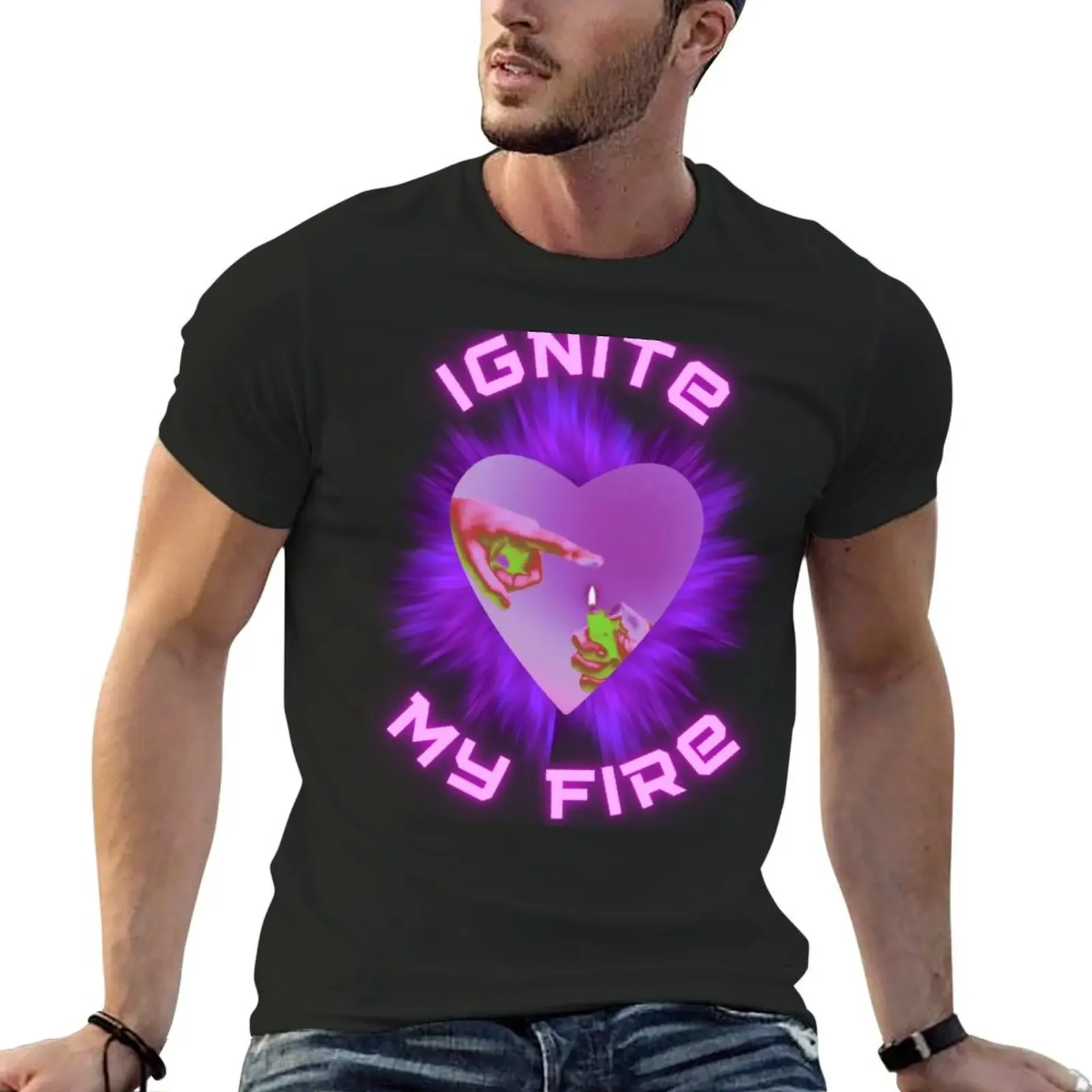 Ignite My Fire y2k vibe футболка мужская корейская модная одежда в стиле каваи