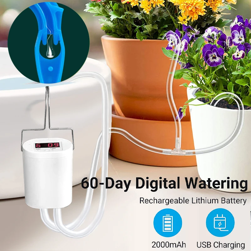 

8/4/2 Pump Automatic Watering Controller Self-Watering Kits Flowers Plants Sprinkler Intelligent Drip Irrigation Timer System