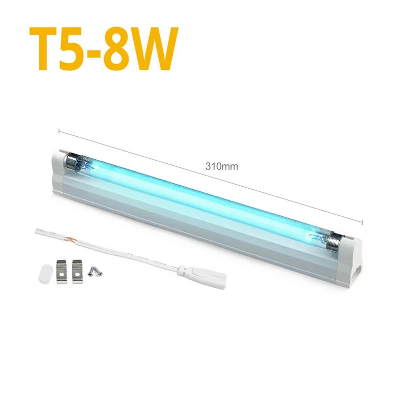 8 Вт бактерицидная лампа T5 Tube UVC для уничтожения пылевых клещей УФ-кварцевая