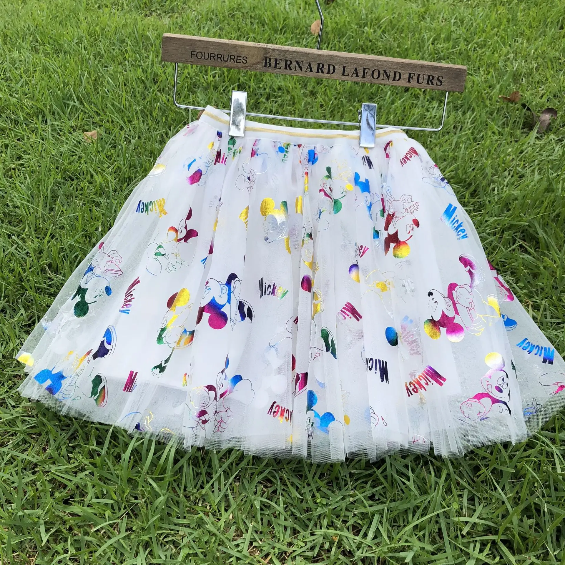 

Mosengkw 2022 Starry Sky Butterfly Girl Skirt Summer Rainbow Mesh Children Dress