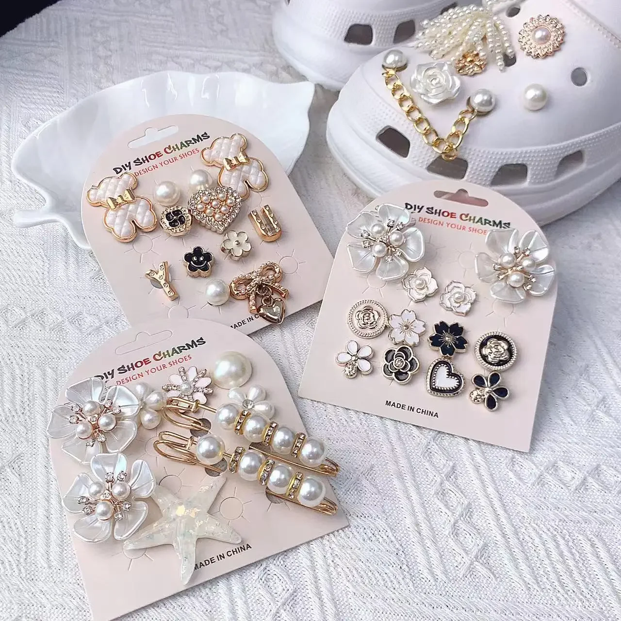 Модные украшения для обуви набор украшений крокодиловых искусств морских звезд