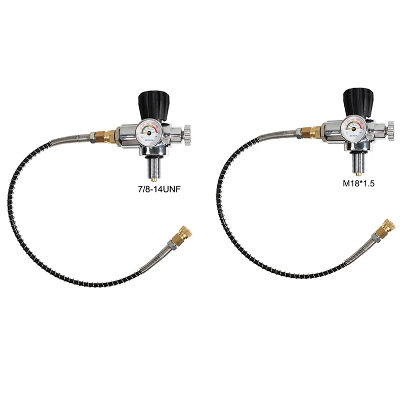 

7/8-14UNF High Pressure Cylinder Valve High Pressure Tank Charging Valve 400Bar 6000Psi Air Filling Station Refill Adapter