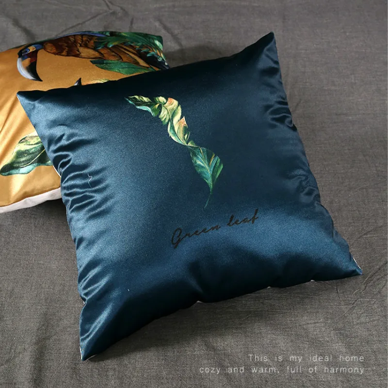 Чехол для подушки DUNXDECO птицы jungle print