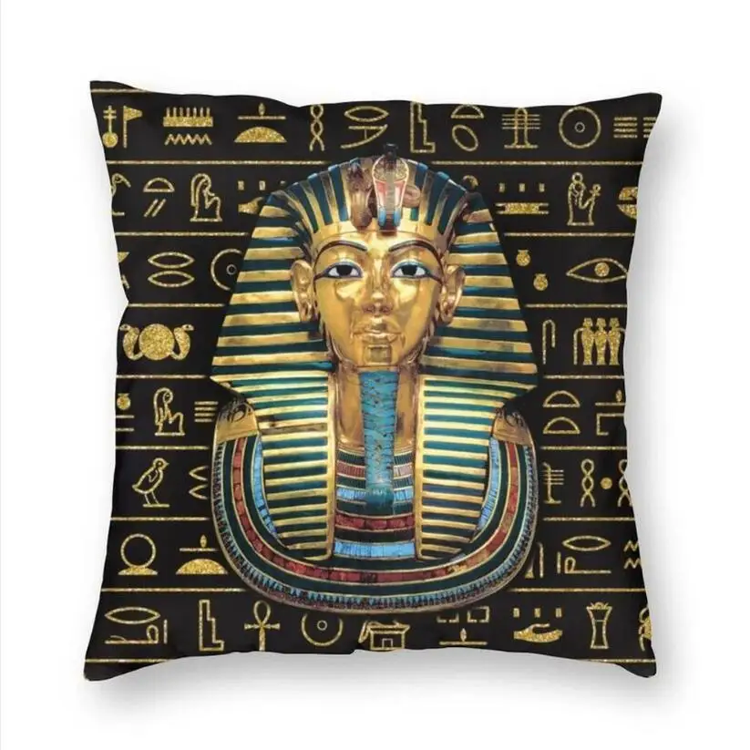 

Ancient Egypt Anubis Pillow Case Printed Hieroglyphs Cushion Cover for Sofa Car Home Decor Harajuku Pillowcase 01