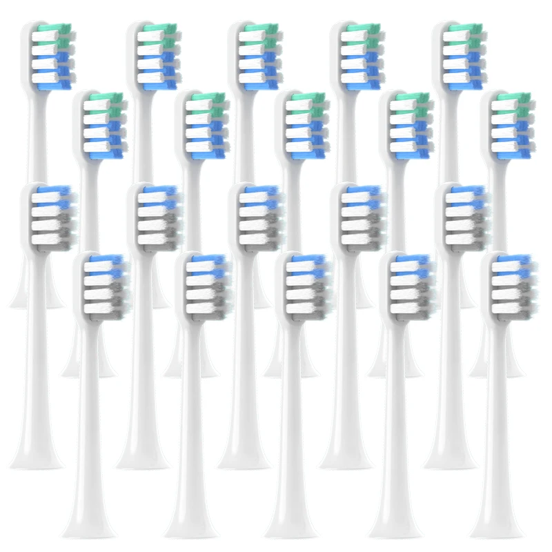 Replacement DR BEI C1 10PCS for Sensitive Clean Whitening Brush Soft DuPont Bristle Nozzles Sonic Electric Toothbrush Brush