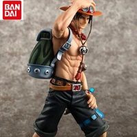bandai cartoon animation one piece fire fist ace childrens hand made simple pvc model decoration toys